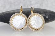 pearl statement bridal earrings