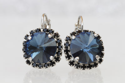 black and blue earrings