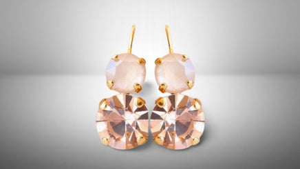 BLUSH EARRINGS ,Ivory Nude Bridal Drop Earrings, Morganite Drop Minimalist Earrings,Wedding Small Blush Pink Earrings, Wedding Jewelry Gift