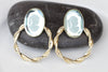 CAMEO EARRINGS, Blue Cameo Earrings,Gold Hoop Stud Earrings, Romantic Earrings, Vintage Cameo Earrings, Hoop Cameo Earrings, Gift For Her
