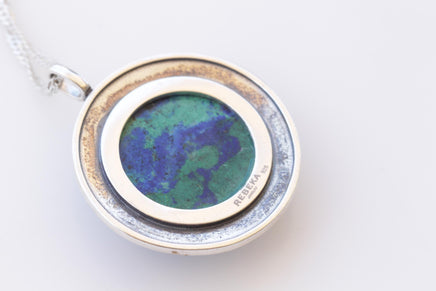 EILAT STONE NECKLACE, Star Of David,Turquoise Green Men Necklace, Jewish Tradition, Judaica Israeli Jewelry, Jewelry From Israel,Magen David