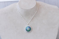 EILAT STONE NECKLACE, Star Of David,Turquoise Green Men Necklace, Jewish Tradition, Judaica Israeli Jewelry, Jewelry From Israel,Magen David