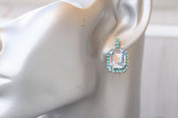 DUSTY BLUE EARRINGS, Bridal Stud Earrings,Light Blue Earrings,Bridal Party Turquoise Earrings Gift, Bridesmaid Earrings,Turquoise And Silver