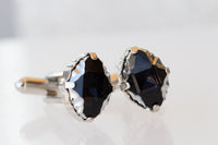 BLACK CUFFLINKS, Black And Silver Cufflinks, Groom Cufflinks, best man cufflinks, Abstract Suit Unique Cufflinks, Father Of The Groom Gift