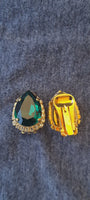 Emerald Clip on Earrings