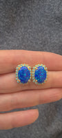 Blue Opal Earrings