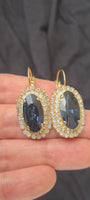 NAVY DROP EARRINGS,