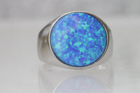 Opal silver ring