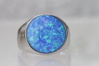 Opal silver ring