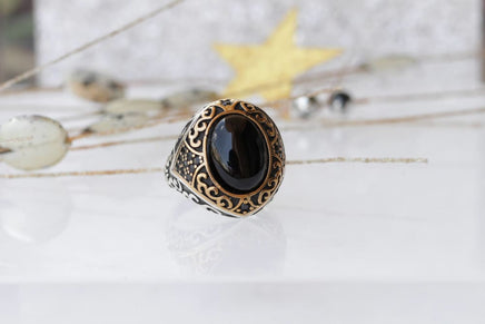Black Gemstone Ring