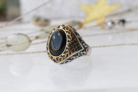 Black Gemstone Ring