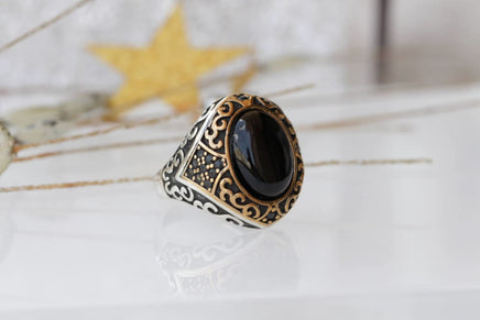 Black Gemstone Ring
