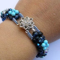 Blue Beaded Bracelet