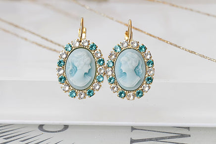 Blue Cameo Pendant