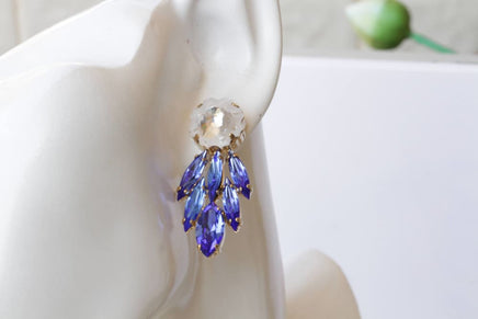 Blue Crystal Earrings