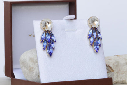Blue Crystal Earrings
