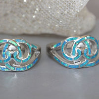 Blue Infinity Earrings