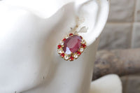 Bordeaux Stud Earrings