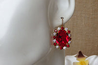 Bordeaux Stud Earrings