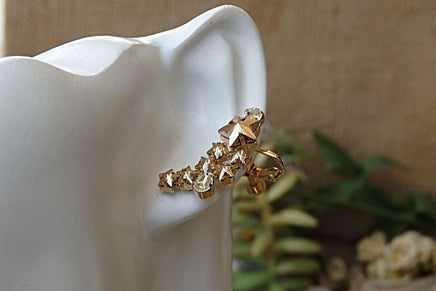 Bridal Rose Gold Champagne Earrings