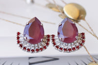 Bright Red Earrings