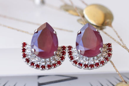 Bright Red Earrings