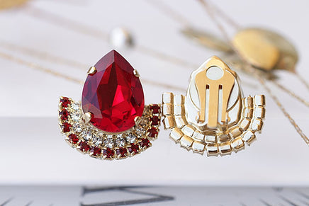 Bright Red Earrings