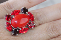 Coral Bridal Ring