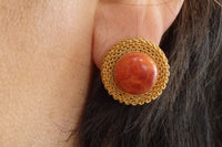 Coral Necklace Earring Set