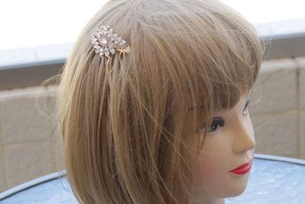Crystal Rose Gold Hair Comb