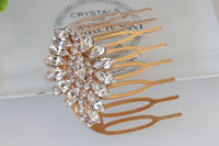 Crystal Rose Gold Hair Comb