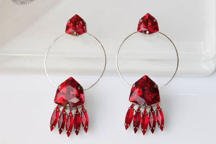 Deep Red Hoops