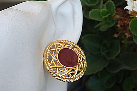 Enamel Stud Earrings