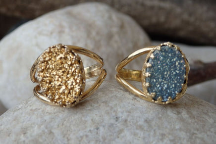 Engagement Ring. Druzy Ring