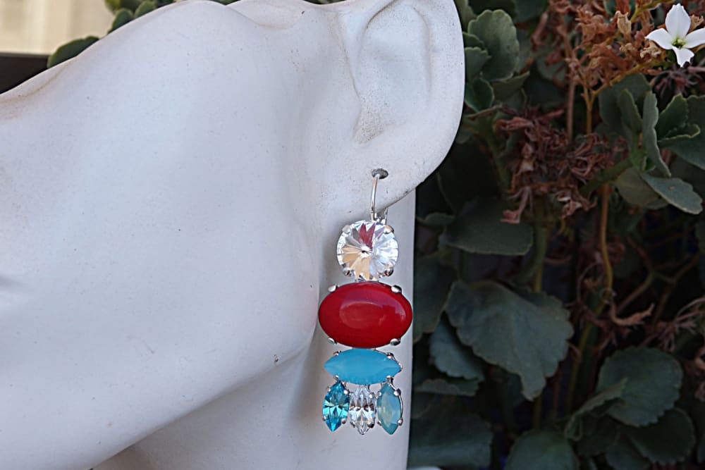 Real shop coral earrings
