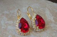 Gift For Her. Red Rebeka Earrings