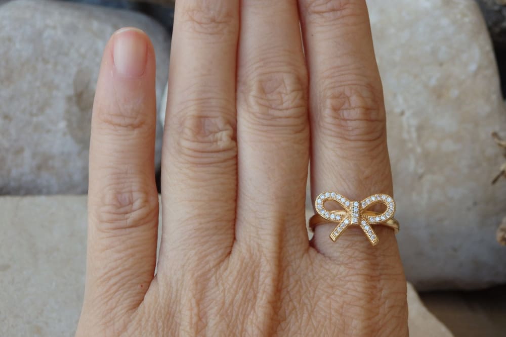 Gold Bow Ring| Rebekajewelry