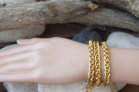 Gold Chain Necklace. Chunky Gold Necklace. 24K Yellow Gold Plated Chain Necklace. Classic Necklace Or Bracelet For Women Wide Chain Necklace