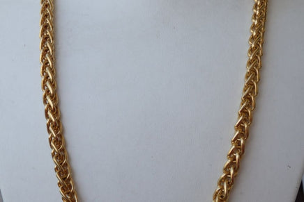 Gold Chain Necklace. Chunky Gold Necklace. 24K Yellow Gold Plated Chain Necklace. Classic Necklace Or Bracelet For Women Wide Chain Necklace