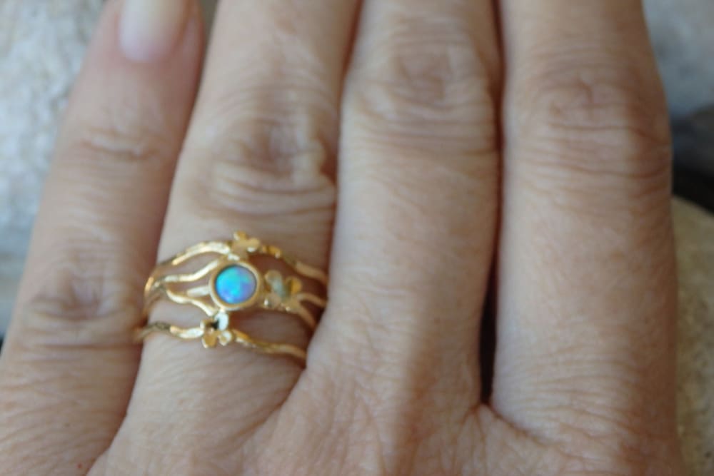 Gold filled opal ring hotsell