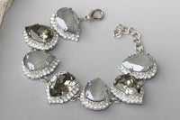 Grey Teardrop Bracelet