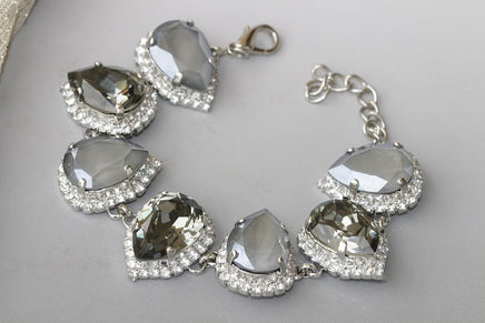 Grey Teardrop Bracelet