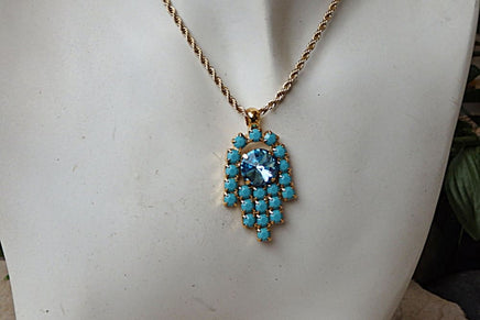Hamsa Hand Necklace. Turquoise Necklace. Evil Eye Necklace. Charm Necklace. Arab Necklace. Islamic Jewelry. Turkish Necklace. Blue Pendant