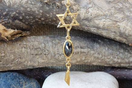 Holy Land Necklace. Israel Map Necklace. Gold Israel Necklace. Jewish Jewelry. Star Of David Pendant Necklace. Magen David Judaica Charms.