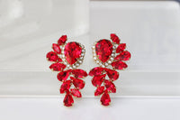 RED CLUSTER EARRINGS