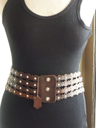 Waist Blue belt, BLUE JEANS Belt, Leather Studs Belt, Women's Belt, Women Leather Belt, Waist Chunky Belt, Thick Crystals Belt, Stretch Belt