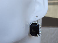 BLACK NECKLACE, Rose Gold Black Necklace, Geometric Large Black Necklace, Black Evening Necklace, Black Jewelry, Rebeka Bridal Necklace