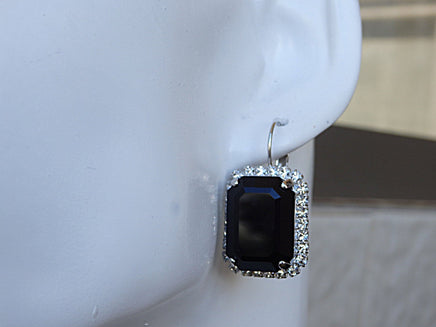 BLACK NECKLACE, Rose Gold Black Necklace, Geometric Large Black Necklace, Black Evening Necklace, Black Jewelry, Rebeka Bridal Necklace