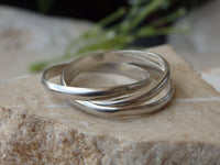 Triple band, Trinity Wedding Band, Sterling silver 925 rings, Cartier, Russian wedding ring, Three band ring, Unisex ring,Interlocking  Ring