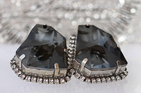 Jean Paul Gaultier Necklace, Gray Necklace, Evening Rebeka Necklace, Avant Garde Jewelry, Asymmetric Pendant, Artist Statement Necklace